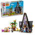 LEGO Despicable Me 4 set 75583 pairs its blue cardboard box with the gray mansion, green treehouse, zip line, Minions and family figures on a white background.