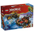 LEGO NINJAGO Dragons Rising 71864 box in red and blue shows Kai and Cole's Combiner Vehicles racing on ice, with 394 pieces, three figures and a 7+ age mark.