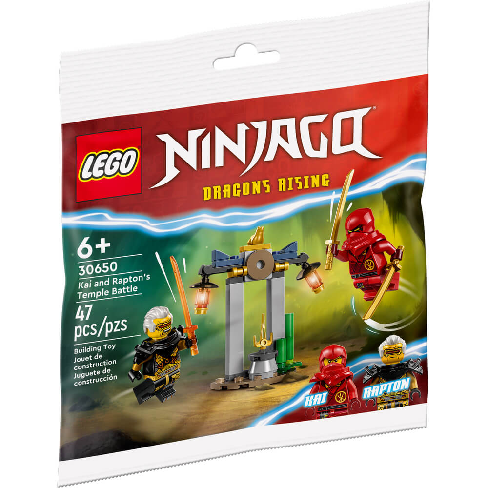 LEGO® Ninjago Kai and Rapton's Temple Battle 47 Piece Building Set package (front)