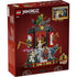 LEGO NINJAGO Legacy Ninja Character Display package back in deep red cardboard, showing alternate display angles, character features, and included ninja minifigures with decorative graphics.