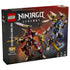LEGO NINJAGO Legends The Twin Titan Mechs 71870 box in black and red shows the red and blue robot builds with gold weapons, plus three minifigures and 1,707-piece labeling.