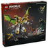 LEGO NINJAGO Ultra Dragon Battle 71872 package back in black and red shows the four-headed dragon, giant green serpent, battle base, ninja minifigures and set dimensions.
