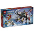 LEGO NINJAGO Dragons Rising set 71863 box back in red and blue, showing the white, black and red dragon beast, three minifigures, and icy battle artwork.