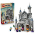 LEGO One Piece Battle at Drum Castle set pairs a gray brick castle with blue-gray turrets and six minifigures beside the 75645 product box on a clean white background.
