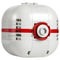 LEGO Pokémon Premier Ball model uses smooth white plastic bricks in a rounded form with a red center stripe and layered red-and-white circular button on a white background.