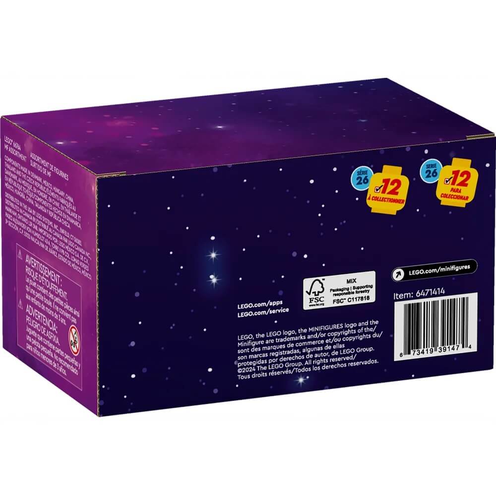 Rear packaging of LEGO® Series 26 Space 6 Pack 54 Piece Building Set (66764)