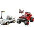 LEGO Sonic the Hedgehog Silver’s Car vs Knuckles’ Monster Truck set featuring white and red plastic vehicles with chunky wheels, compact racing and off-road shapes, and character details, arranged together on a clean white background for play.