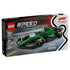 LEGO Speed Champions Aston Martin Aramco F1 set box with green and black race car artwork, rectangular cardboard retail packaging, shown on a clean white product background.