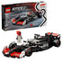 LEGO Speed Champions MoneyGram Haas F1 Team VF-24 building set combines the black, red and white Formula 1 race car, driver minifigure and retail box on a clean white background with authentic sponsor graphics.
