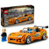 LEGO Speed Champions Toyota Supra MK4 set features an orange brick-built Fast & Furious sports car with silver wheels, rear wing and driver minifigure beside its retail box.