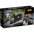LEGO Back to the Future Time Machine package back showing rear and flying-mode views of the DeLorean, transformation features, interior details, and play functions highlighted on Speed Champions packaging
