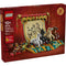 LEGO 80119 Galloping Horses Canvas box front in deep red cardboard with gold accents, showing the completed horse display build, age marking, piece count, and Spring Festival branding