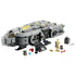 LEGO Star Wars Anzellan Starship collectible features a gray plastic spacecraft with rounded form, yellow accent panels, opening compartment and character accessories on a clean studio background.