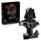 LEGO Star Wars Darth Vader bust features glossy black plastic armor details, a sculpted helmet display, character plaque and minifigure, showcased beside the retail box on a light background.