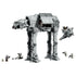 LEGO Star Wars Imperial Remnant AT-AT walker in light and dark gray plastic bricks, with four jointed legs, opening side panel, INT-4 vehicle and seven minifigures.