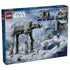 LEGO Star Wars Imperial Remnant AT-AT 75454 box back in blue, showing the gray walker in a snowy battle scene with opening panels, INT-4 vehicle and minifigures.