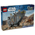 LEGO Star Wars Offworld Sandcrawler 75453 box shows the gray tracked vehicle, Grogu, the Mandalorian and brown Mudhorn in a rocky desert scene, labeled as a 1,683-piece set.