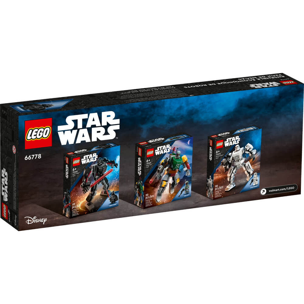 LEGO® Star Wars Star Wars™ Mech 3-Pack 432 Piece Building Set (66778) back of the box