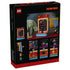 LEGO Donkey Kong Arcade 72051 retail box in black, showing the red, blue and black brick-built cabinet on display plus diagrams of barrel, joystick and jump features.