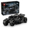 LEGO Technic Batmobile Tumbler set 42239 pairs the black 719-piece vehicle model with its Dark Knight Trilogy retail box, displayed together on a white background.