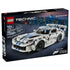 LEGO Technic Dodge Viper GTS-R box in black cardboard shows the white 805-piece race car with blue stripes and rear wing speeding through a nighttime city road scene.