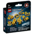 LEGO Technic Mighty Machines box in dark blue cardboard displays eight yellow construction vehicle designs for Series 1, with set number 42233 and age rating 7+.