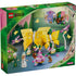 LEGO Wicked Glinda's Wedding Day box back shows green packaging with butterfly play features, character scenes and garden display examples in a fantasy setting with detailed LEGO elements and realistic display presentation.