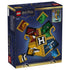 LEGO Harry Potter Hogwarts House Crest set 76462 box back in navy and gold, showing colorful brick-built lion, snake, badger and eagle panels arranged around a central H.