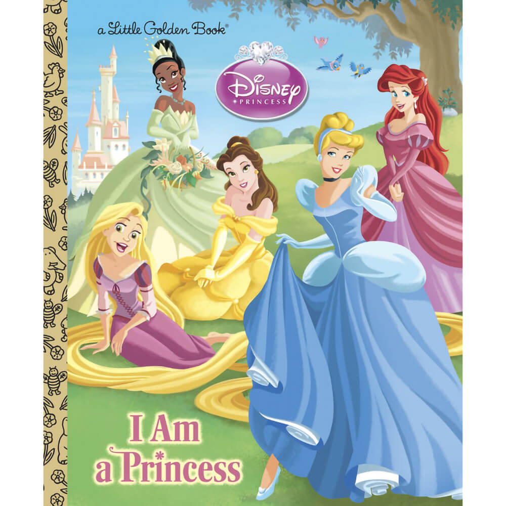 Little Golden Book I am a Princess (Disney Princess) (Hardcover) front book cover.
