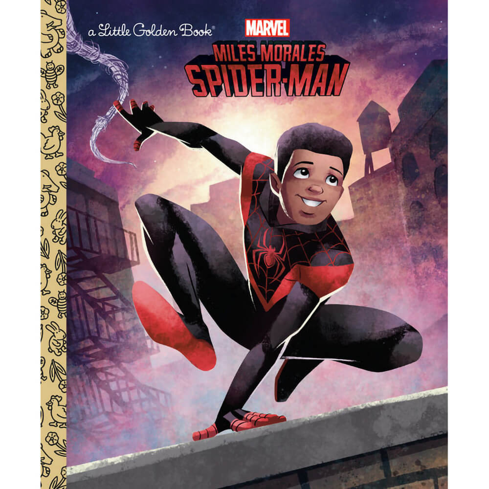 Little Golden Book Miles Morales (Marvel Spider-Man) (Hardcover) - Front book cover.