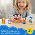 Child playing with Fisher-Price Little People Disney Mickey and Friends figures for imaginative toddler-friendly play.