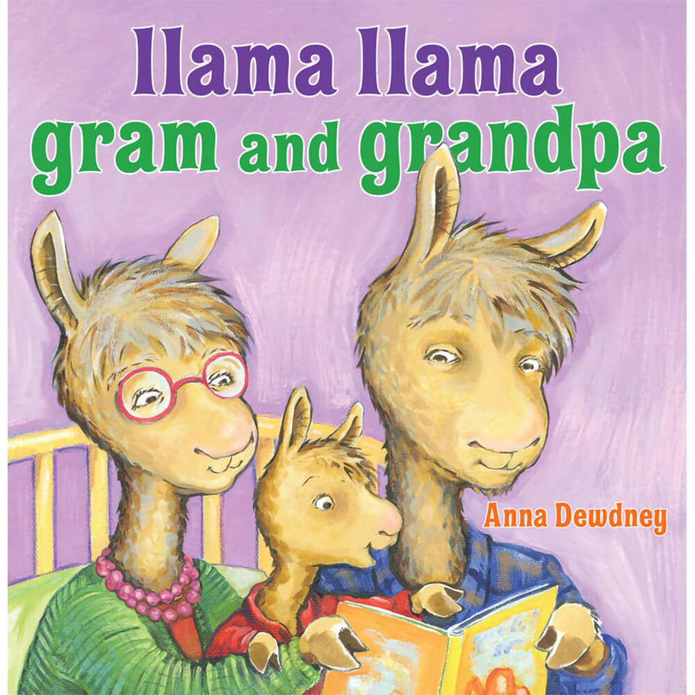 Llama Llama Gram and Grandpa (Hardcover) - Front book cover.