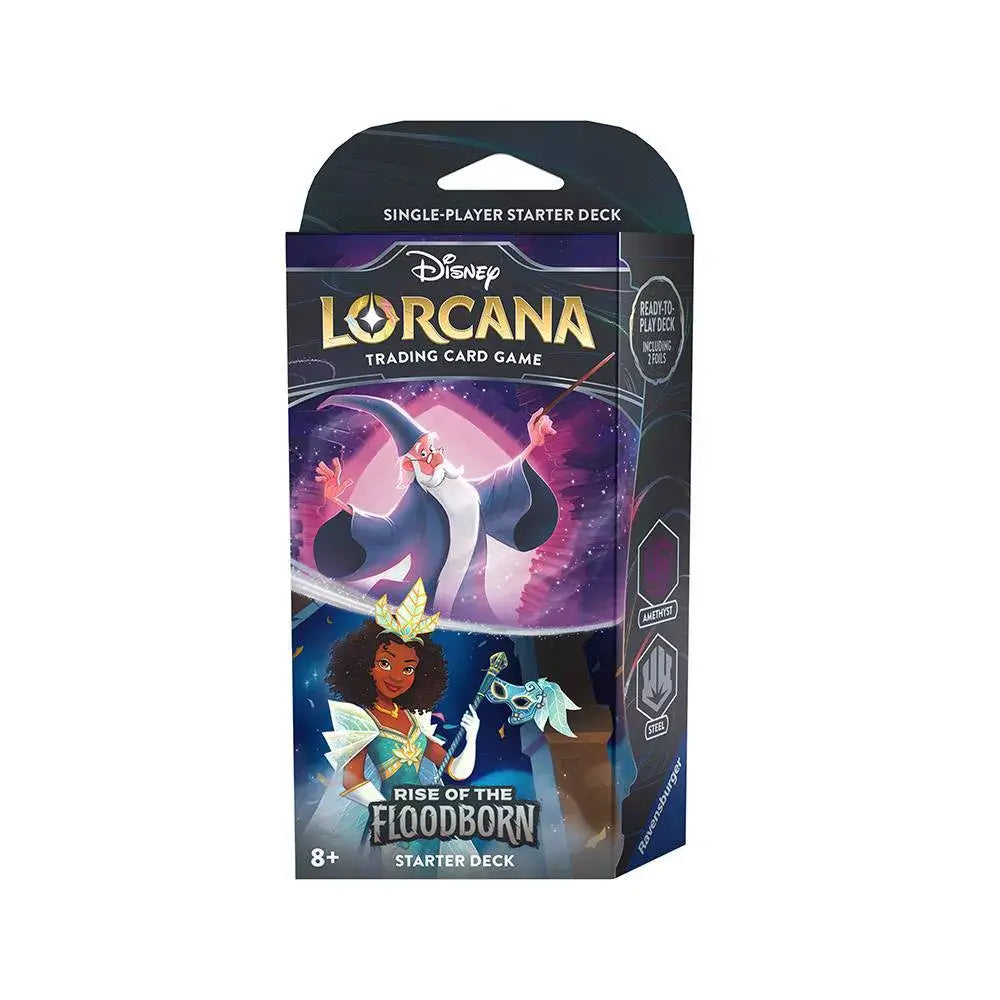Image of box packaging Lorcana Rise of the Floodborn Starter Deck (Merlin and Tiana)