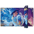 Disney Lorcana “Whispers in the Well” playmat featuring Jasmine in blue and gold attire beside a mystical tiger, displayed with its matching packaging for the Ravensburger trading card game series.
