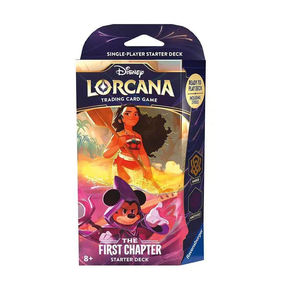 Box packaging of Lorcana The First Chapter Starter Deck (Moana and Mickey)