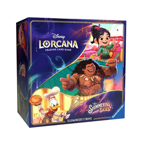 Disney Lorcana Trading Card Game Shimmering Skies Illumineers Trove Maziply Toys Disney Lorcana Trading Card Game Shimmering Skies Illumineers Trove Maziply Toys