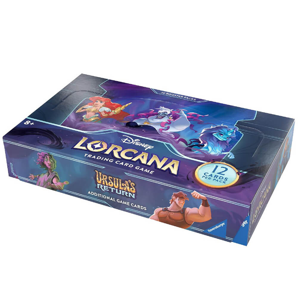 Disney Lorcana TCG Ursula's Return Booster Display Box (24 Booster Pac Maziply Toys Disney Lorcana TCG Ursula's Return Booster Display Box (24 Booster Pac Maziply Toys