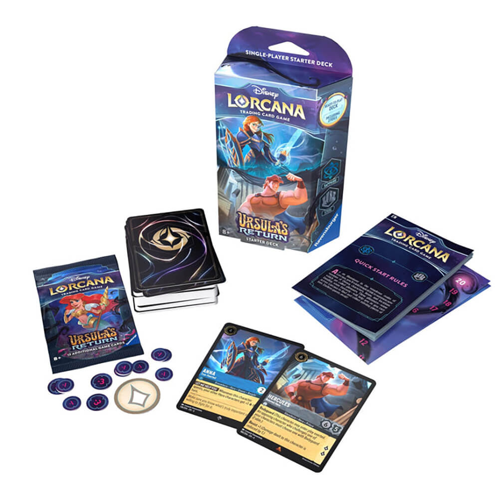 Disney Lorcana TCG: Ursula's Return Sapphire & Steel Starter Deck Disney Lorcana TCG: Ursula's Return Sapphire & Steel Starter Deck
