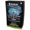 Front packaging of the Magic: The Gathering "Edge of Eternities" Counter Intelligence Commander Deck, featuring a sci-fi robotic creature, glowing shield energy, and ship graphics. Includes booster pack and foil cards.