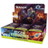 Display box of Magic: The Gathering Edge of Eternities Play Boosters featuring vivid outer space artwork and a powerful armored character, containing multiple booster packs for players aged 13 and up.