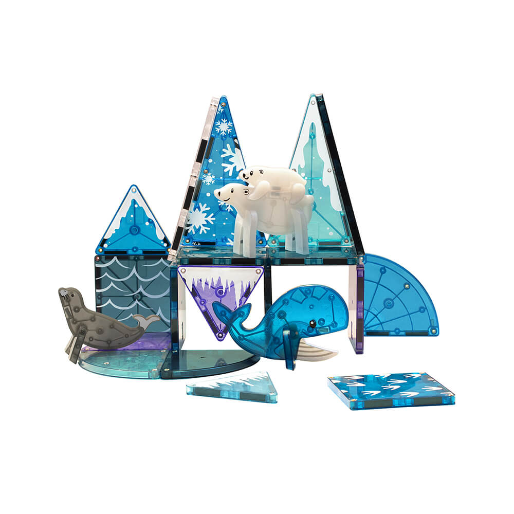 MAGNA-TILES® Arctic Animals 25 Piece Magnetic Building Playset