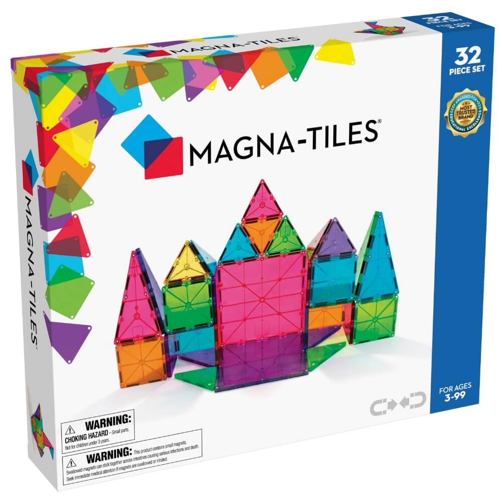 MAGNA-TILES® Classic 32 Piece Magnetic Building Playset