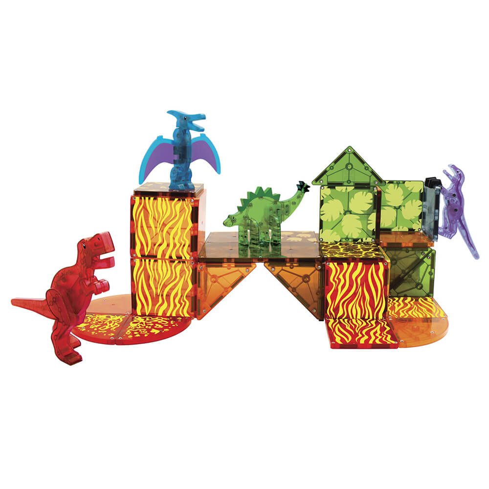 MAGNA-TILES® Dino World 40 Piece Magnetic Building Playset