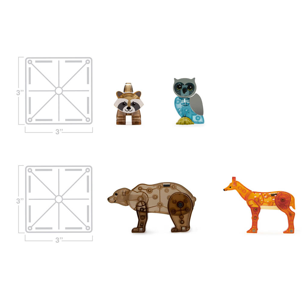 MAGNA-TILES® Forest Animals 25 Piece Magnetic Building Playset