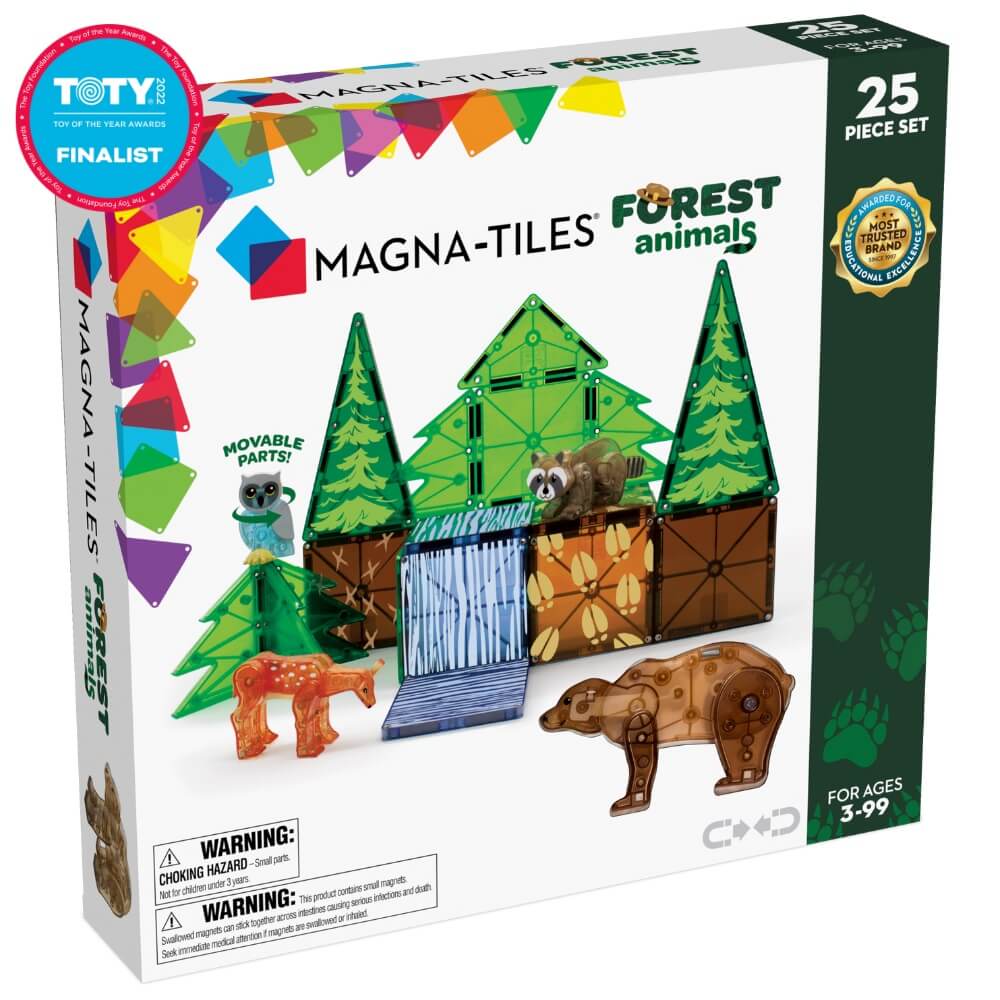 MAGNA-TILES® Forest Animals 25 Piece Magnetic Building Playset
