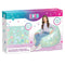 Front of 3C4G Inflatable Fairy Garden Chair packaging displaying whimsical floral and fairy print design, highlighting comfort and magical decorative appeal.