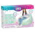 Front of 3C4G Inflatable Fairy Garden Chair packaging displaying whimsical floral and fairy print design, highlighting comfort and magical decorative appeal.