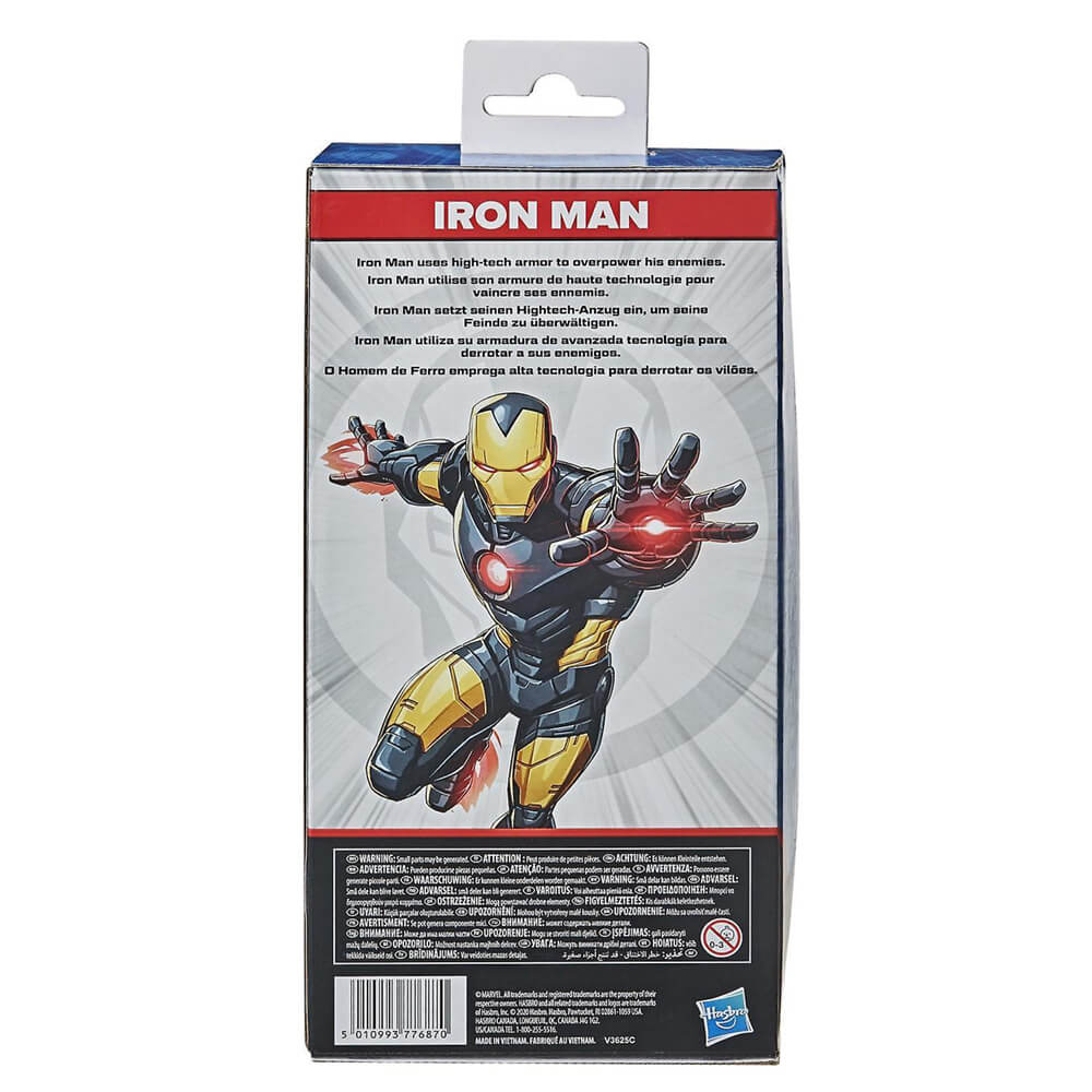 Marvel Mighty Hero Series Iron Man Black and Gold 9.5 Inch Action Figure