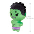 Marvel Moodiverse Angry Hulk plush toy shown at 4 inches tall, green soft fabric with stitched scowl, embroidered clenched teeth, black textured hair, and purple shorts.