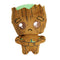 Small Marvel Moodiverse Baby Groot plush in brown velvety material with embroidered sad eyes and green fabric top, designed as a collectible emotional expression toy.
